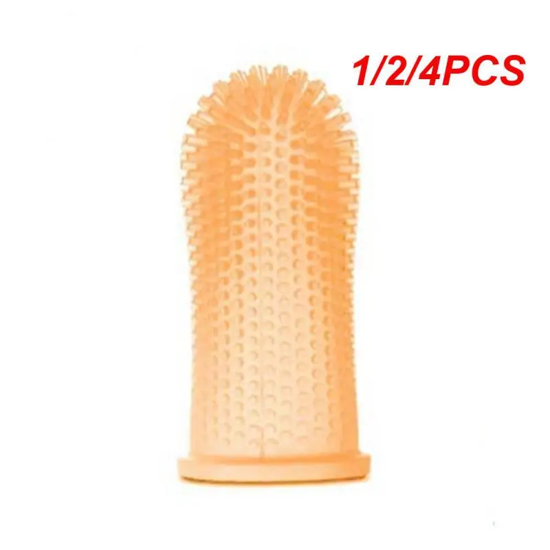 

1/2/4PCS New Ultra Soft Pet Finger Toothbrush Teeth Cleaning Bad Breath Care Non-toxic Silicone Toothbrush Tools Pet Cleaning