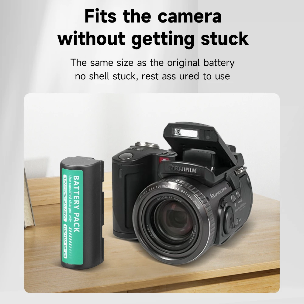 Аккумулятор NP-80 2000 мАч для Fujifilm Fuji np 80 NP FinePix 6900 Zoom MX-2900Z MX-1700Z 4800 MX-6900 MX-6800