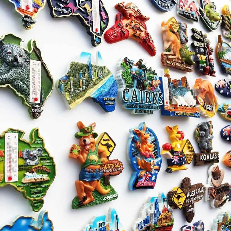 

Australia Map Tourism Commemorative Decorative Crafts Resin Painted Magnetic Refrigerator Magnets Magnet for Fridge Decor