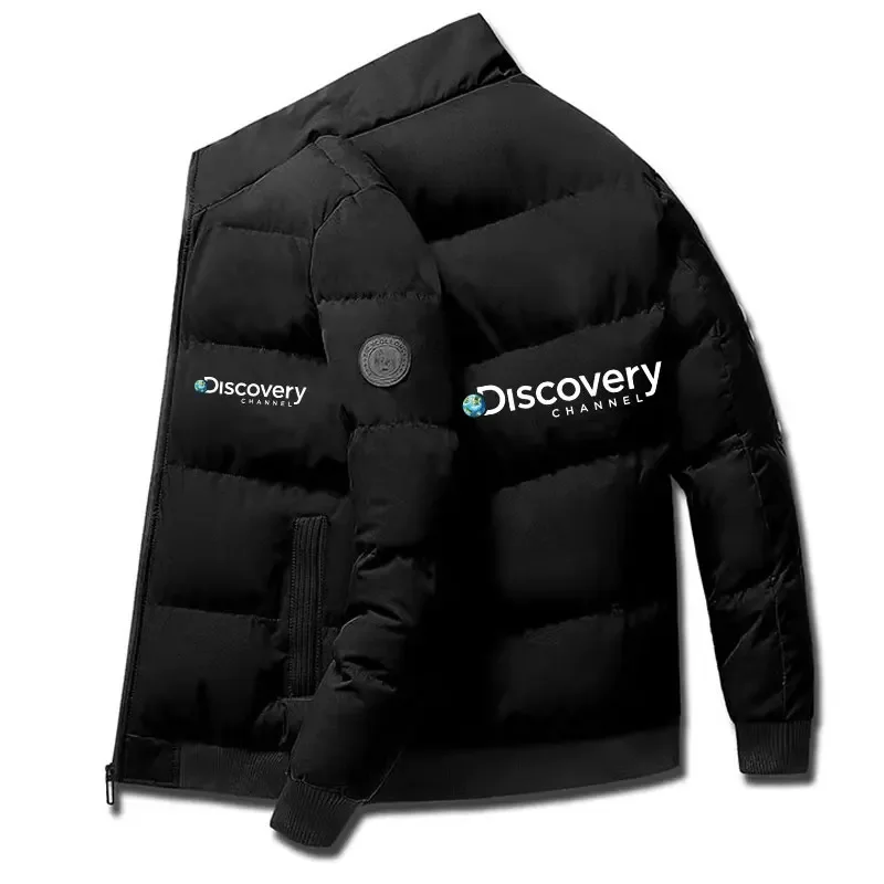 

Discovery Channel - Jackets Coat Autumn Winter Casual Zipper Coats Bomber Jacket Scarf Collar Fashion Male Outwear Slim Fit