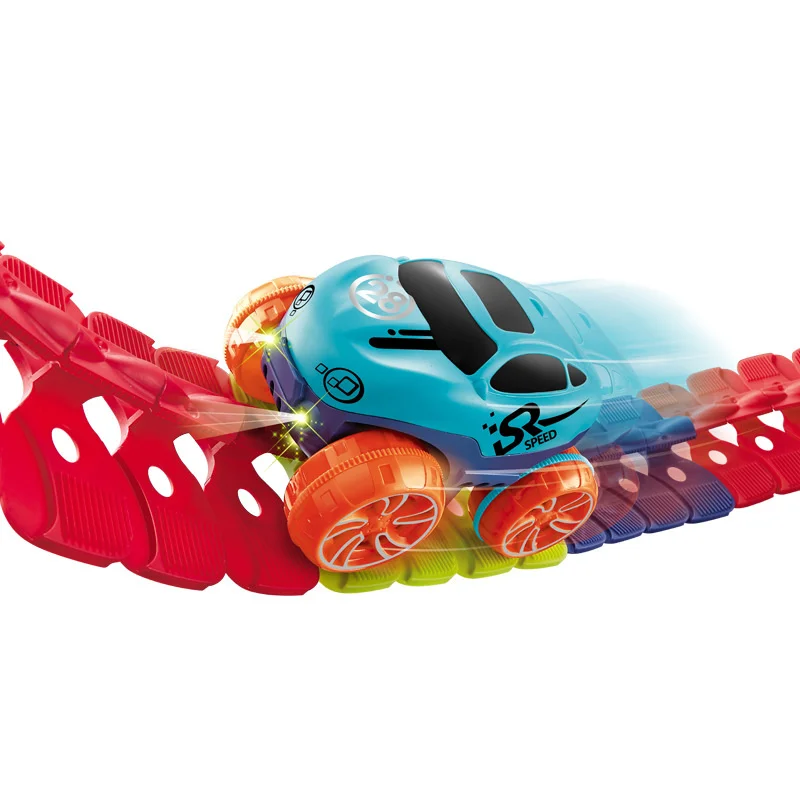 Changeable Track With LED Light-Up Race Car Racing Set Flexible Railway Assembled Birthday Gift For Kids Boys Toy | Игрушки и хобби