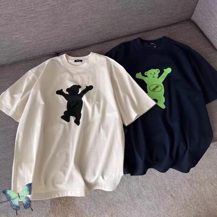 

Welldone Bear Short-sleeved T-shirt Men Women All-match We11done T-shirt