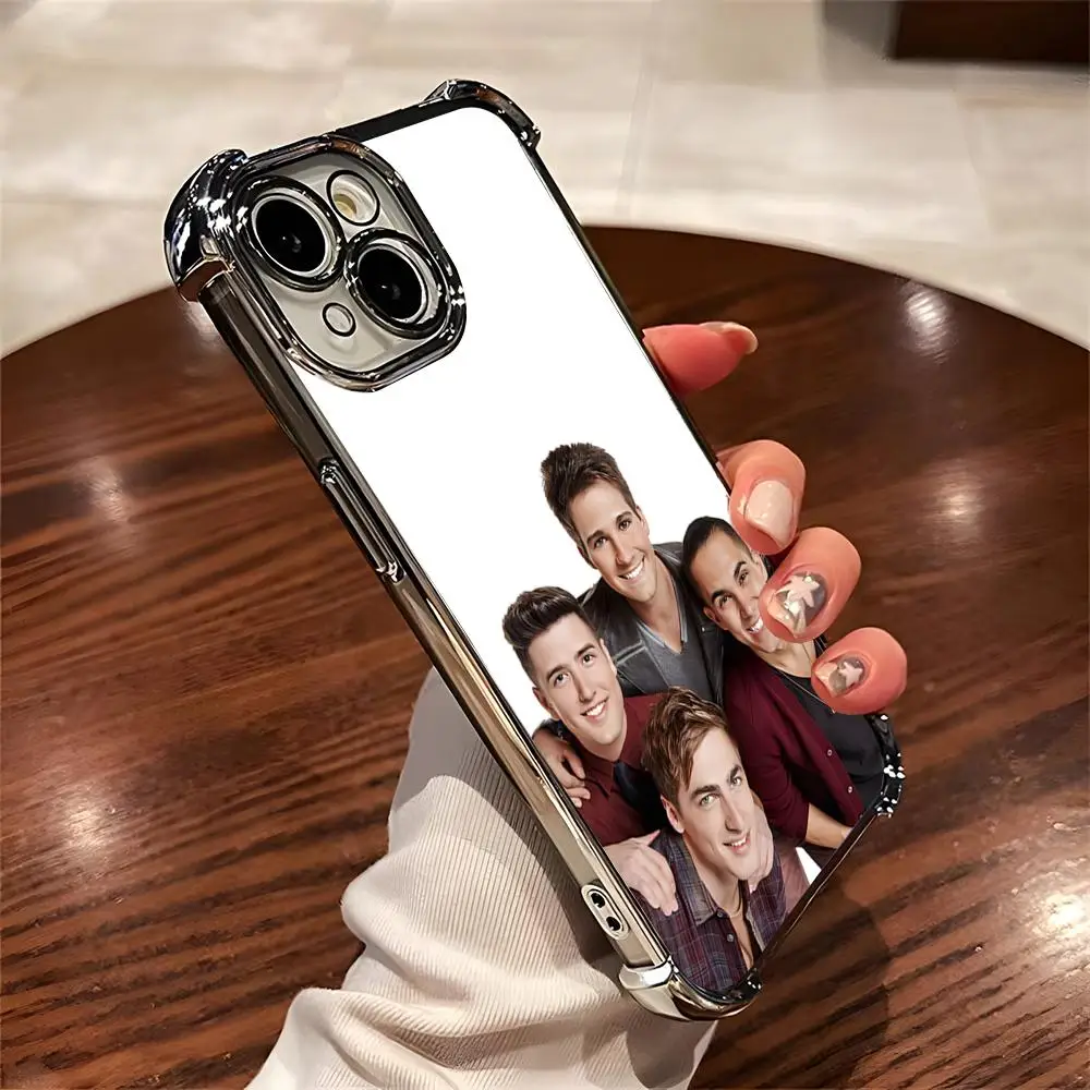 Чехол для телефона Pop B-Big Time Rush для iPhone 17 Pro Max, 15 Pro, 16, 14 Plus, 12, 13, 11 Pro, с гальваническим покрытием, мягкий корпус. (art.: 3920dcc595dbc) - 3920dcc595dbc