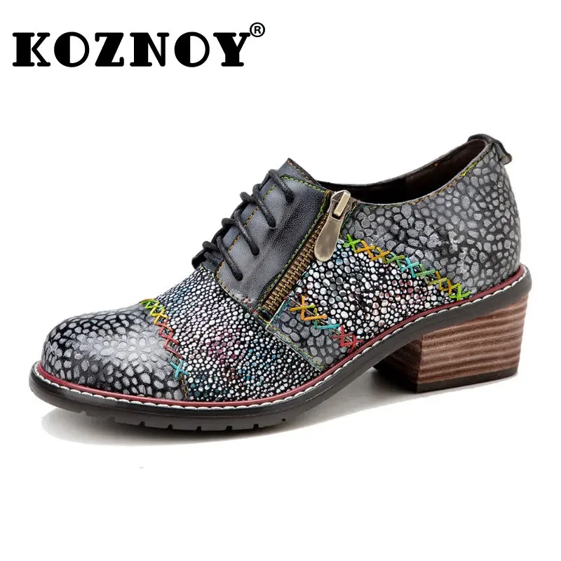 Koznoy/женские элегантные женские сандалии из овчины 5 см в этническом стиле модные