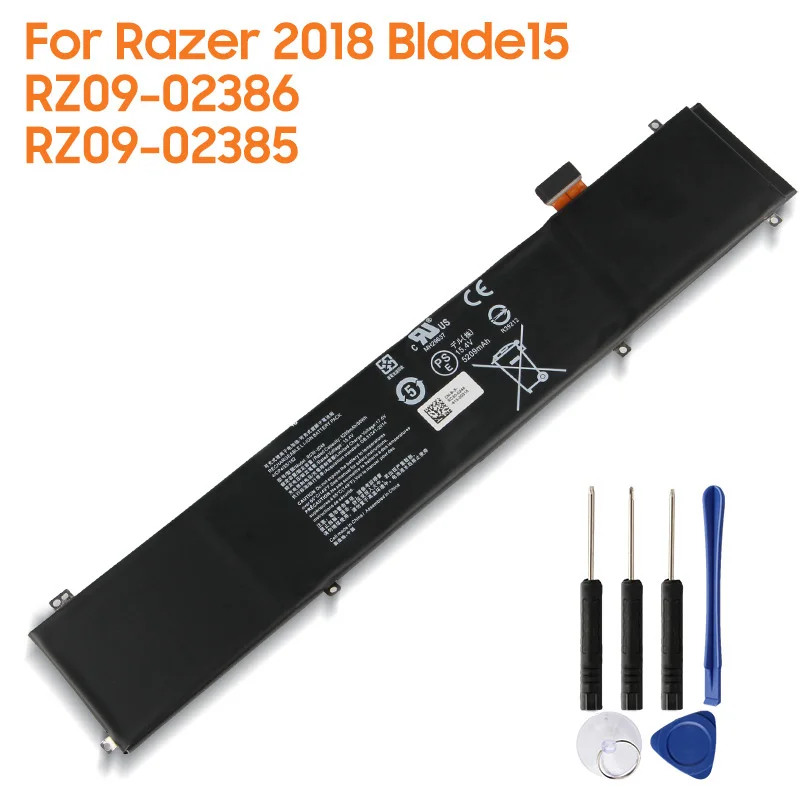 Replacement Battery RC30-0248 For Razer 2018 Blade15 RZ09-02386 RZ09-02385 RZ09-0288 Rechargeable Laptop Battery 5209mAh