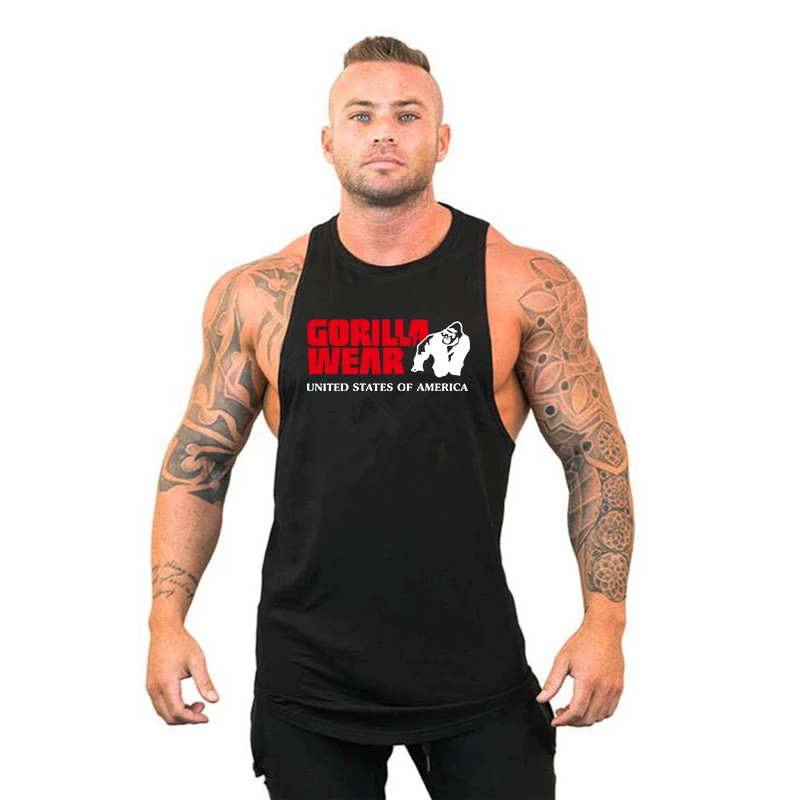 

Men's Summer Streetwear Casual Tank Top Cotton Jogger Gyms Fitness Singlets Sportswear Workout Men Clothing Vest Fashion Tops