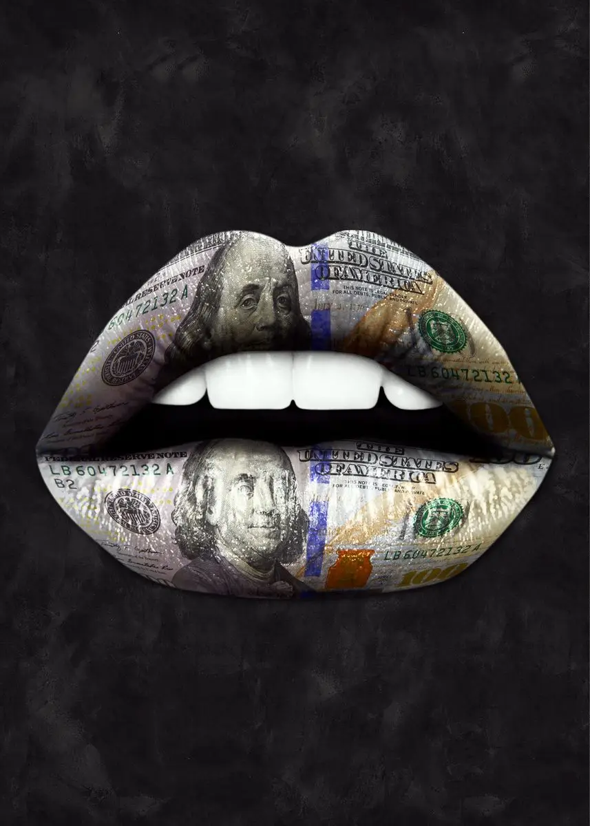 Шикарный коллаж с губами Современные художественные принты рисунок плакат на