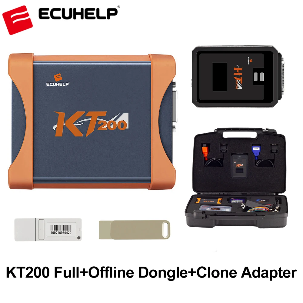 

ECUHELP KT200 ECU Programmer Offline Workstation and HTProg Clone Adapter Adds More ECU and TCU Types