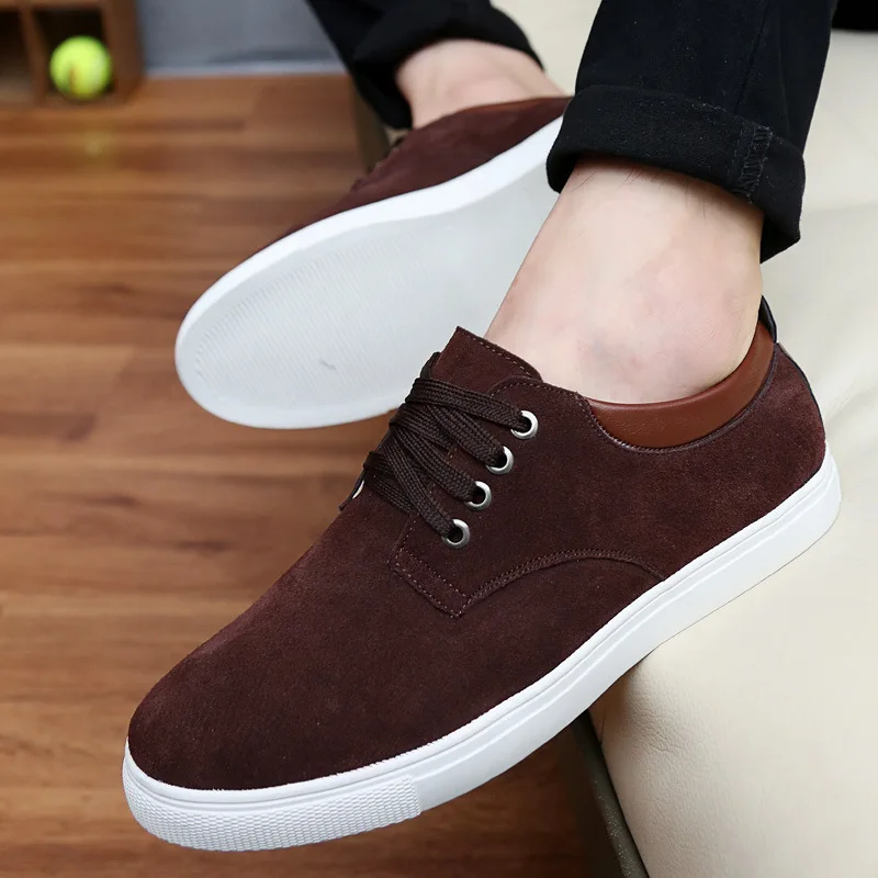 

Quality Plus Size Men Derby Shoes Fashion Sneakers Casual Loafers Shoes Man Dress Shoes Derby Oxford Shoes Cow Suede Lace-up New