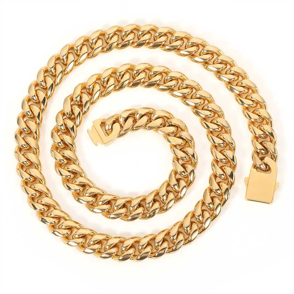 Ювелирные изделия из нержавеющей стали 316L в стиле хип-хоп 8-16 мм панцирная цепь