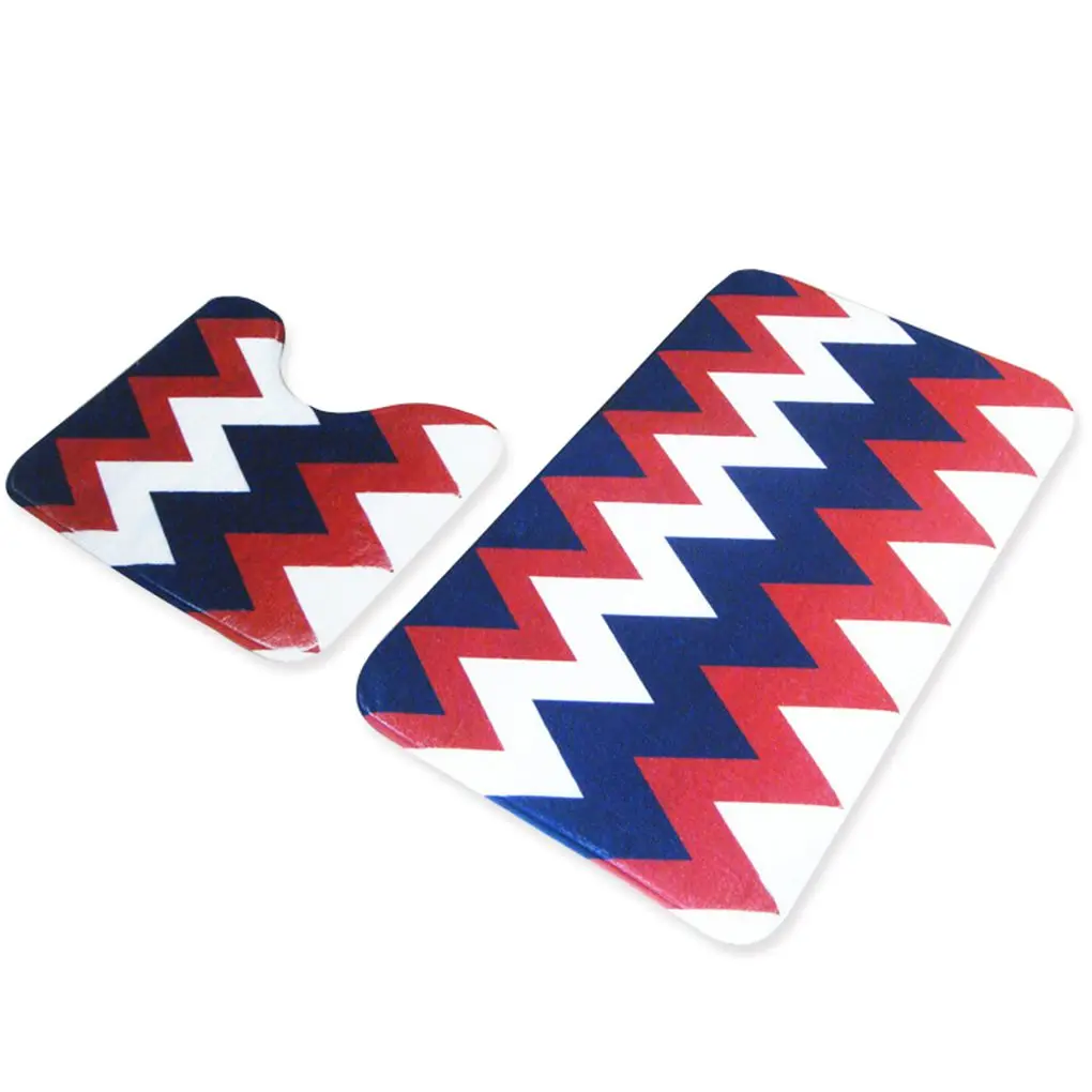 

2pcs set Soft Microfiber Bath Mats Sets Non Slip U Shape Bath Carpet Set