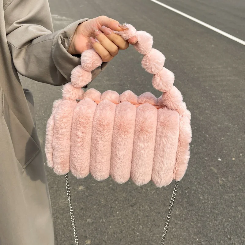 Новинка 2023, сумка из искусственного меха лисы