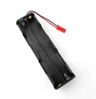 10pcslot long strip type 8 x 1 5v aa batteries holder case back to back 9v button battery storage box shell with jst plug