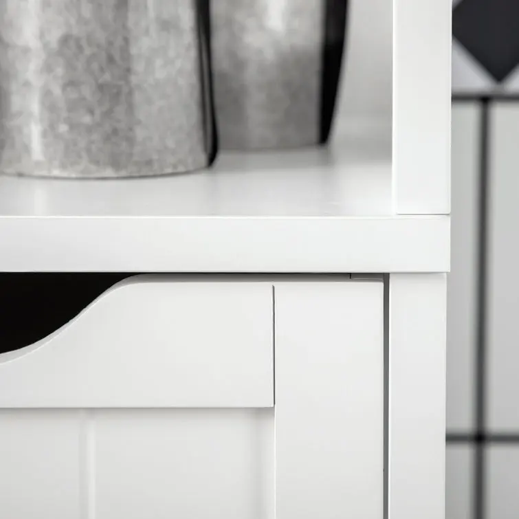 Фото Moderne Einfache Schrank-Badezimmer Möbel Mit Viel Platz Holzboden Schrank Mit 3, Schubladen Und Offenem Regal №2