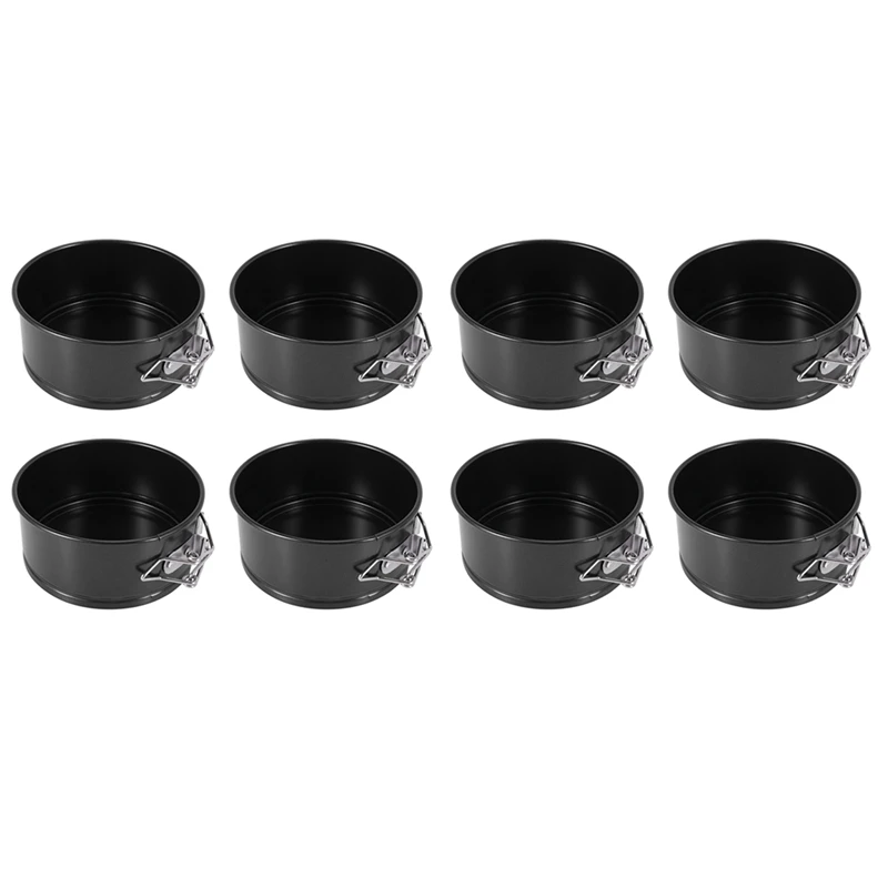 

4-Inch Mini Springform Pan Set - 8 Piece Small Nonstick Cheesecake Pan For Mini Cheesecakes, Pizzas And Quiches