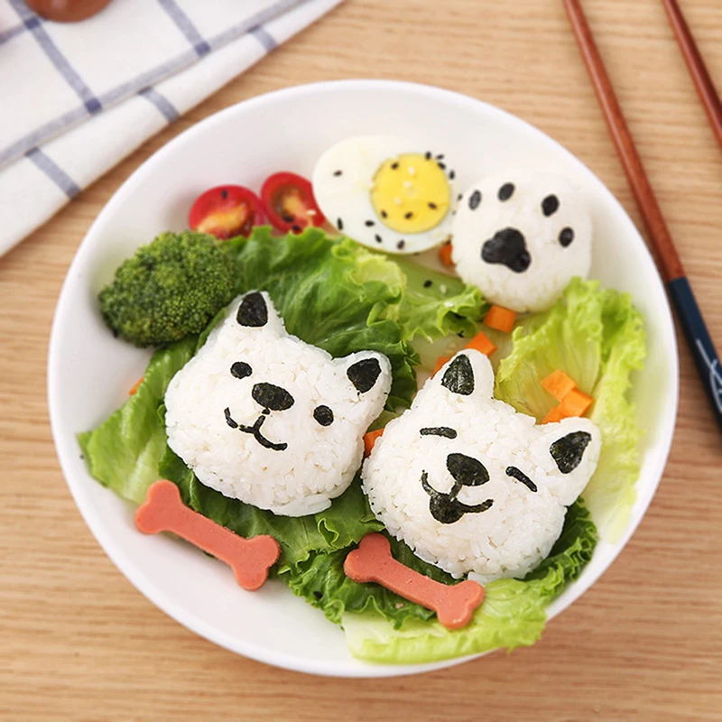 

Cute Cat Sushi Nori Rice Mold Dog Bear Rabbit Panda Rice Embossing Moulds Bento Sanwich Decoration Cutter Onigiri Maker Molds