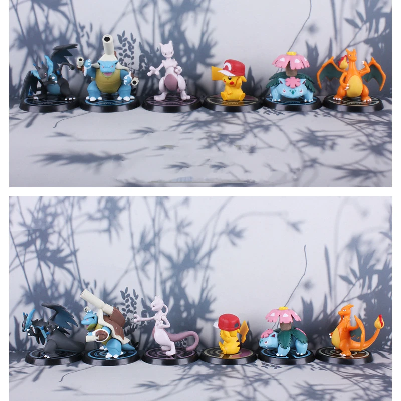 Аниме Покемон Пикачу Бульбазавр чармандер Сквиртл Mewtwo Charizard ПВХ фигурка