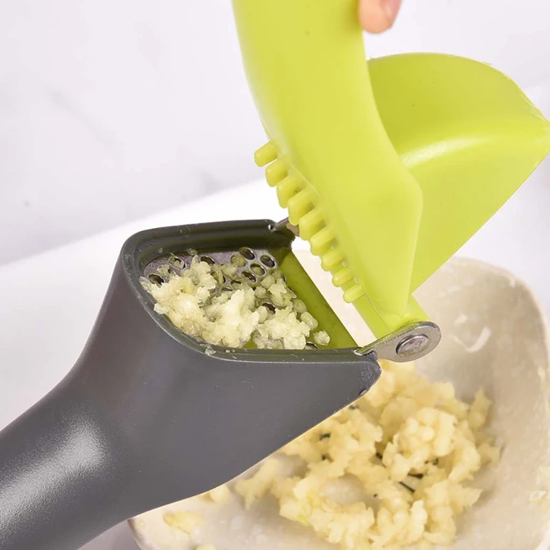 

1pc Stainless Steel Garlic Press Crusher Hand Vegetables Onion Ginger Squeezer Masher Cooking Tools for Kitchen Accessories