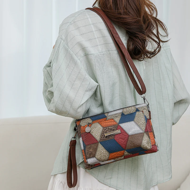 Женские сумки через плечо из искусственной кожи женская сумочка в стиле пэчворк