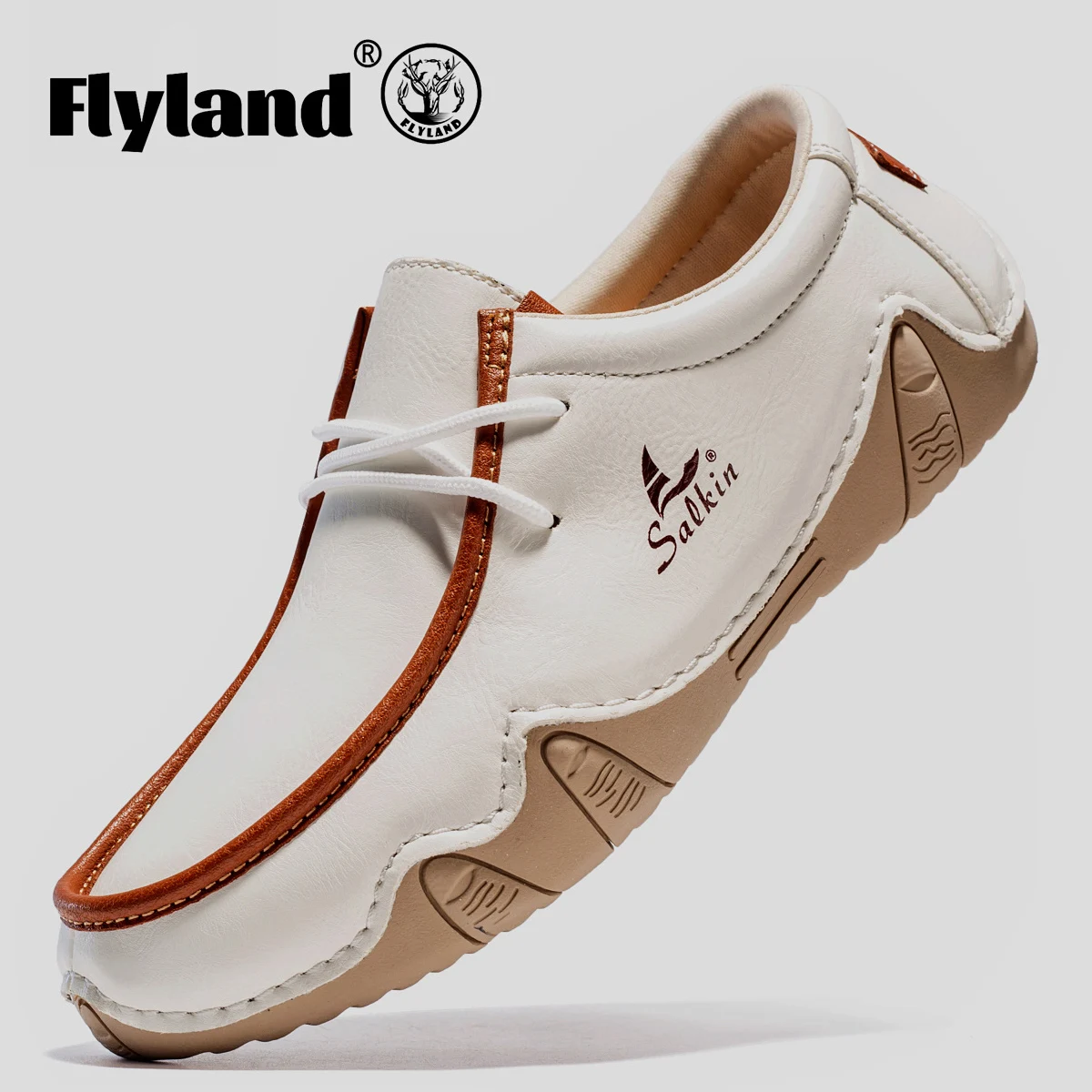 FLYLAND/мужские Деловые Туфли-оксфорды Кожаные Повседневные Винтажные Слипоны