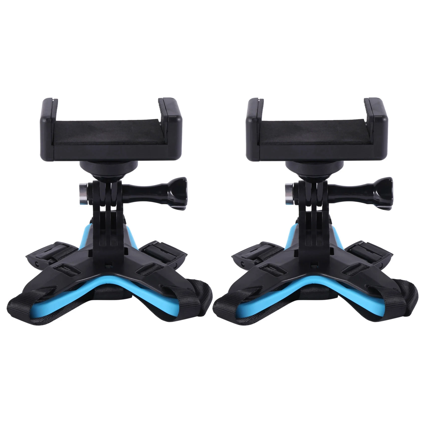 

2X Helmet Chin Mount Holder with Phone Stand and Remote Ski / Motorcycle Helmet Stand for Action Camera and Phone