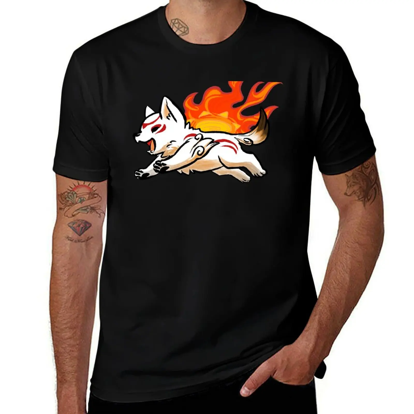 Фото Летняя футболка Okami, футболка ко Дню благодарения №1