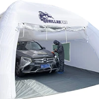 gorillaspro 26x15x11ft inflatable spray paint booth portable paint booth for car polishing waxing paint coating work tent