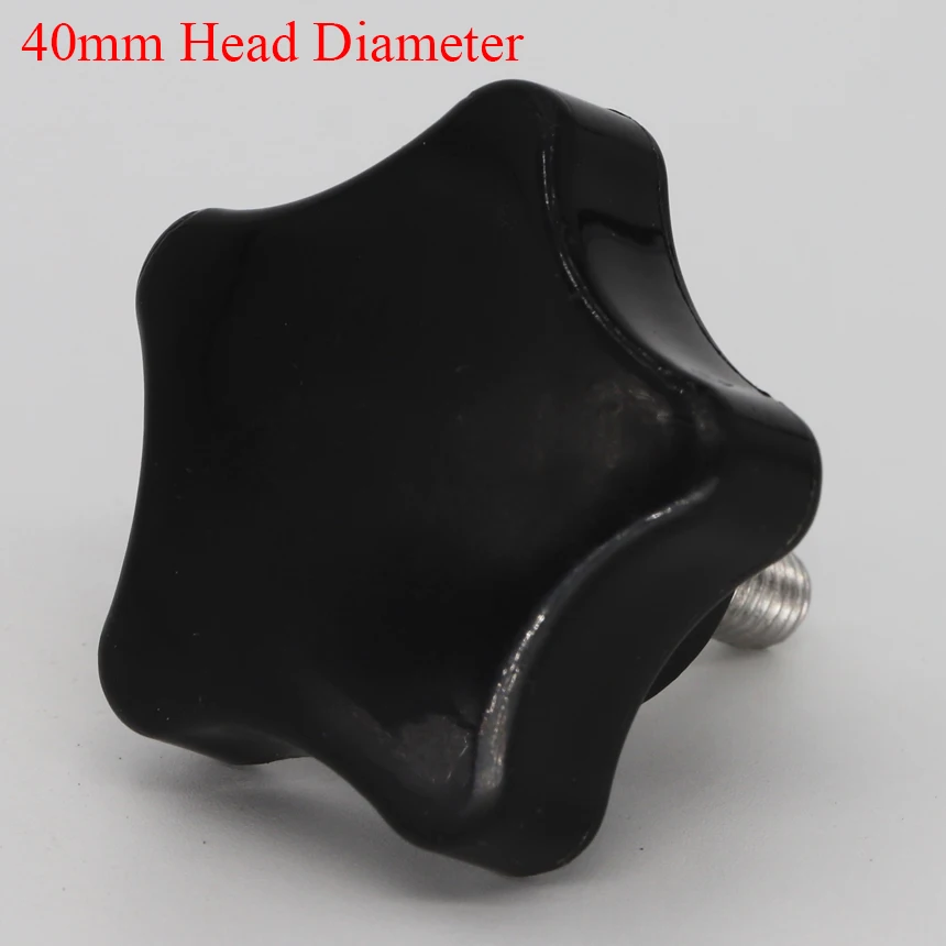 

M8 M10 Male Thread OD 15mm 20mm 25mm 30mm 35mm 40mm Length 40mm Head Diameter Five Star Thumb Screw On Handle Clamping Grip Knob
