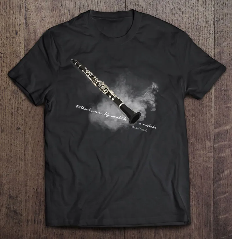 

Футболка с изображением кларнет инструмента кларинетиста, Мужская футболка большого размера, одежда из аниме, футболка с коротким рукавом ...