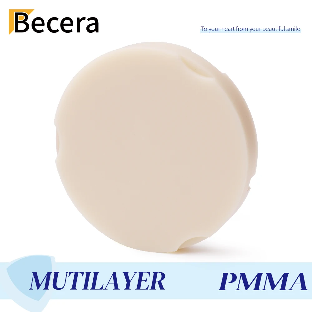 

Becera Multilayer PMMA Blank For Temporary Crowns Bridge Classic 16 and Bleach Color Compatible with Zirkonzahn CAD CAM System