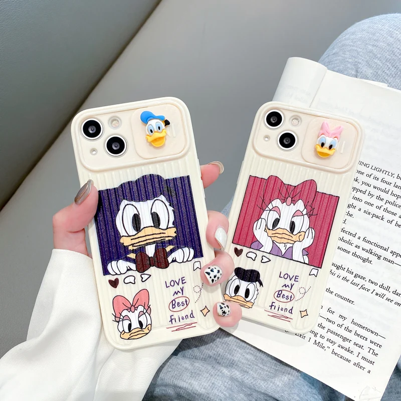 

Disney Donald Daisy Duck Phone Case for iPhone 11 12 13 mini pro XS MAX 8 7 Plus X XR Cover