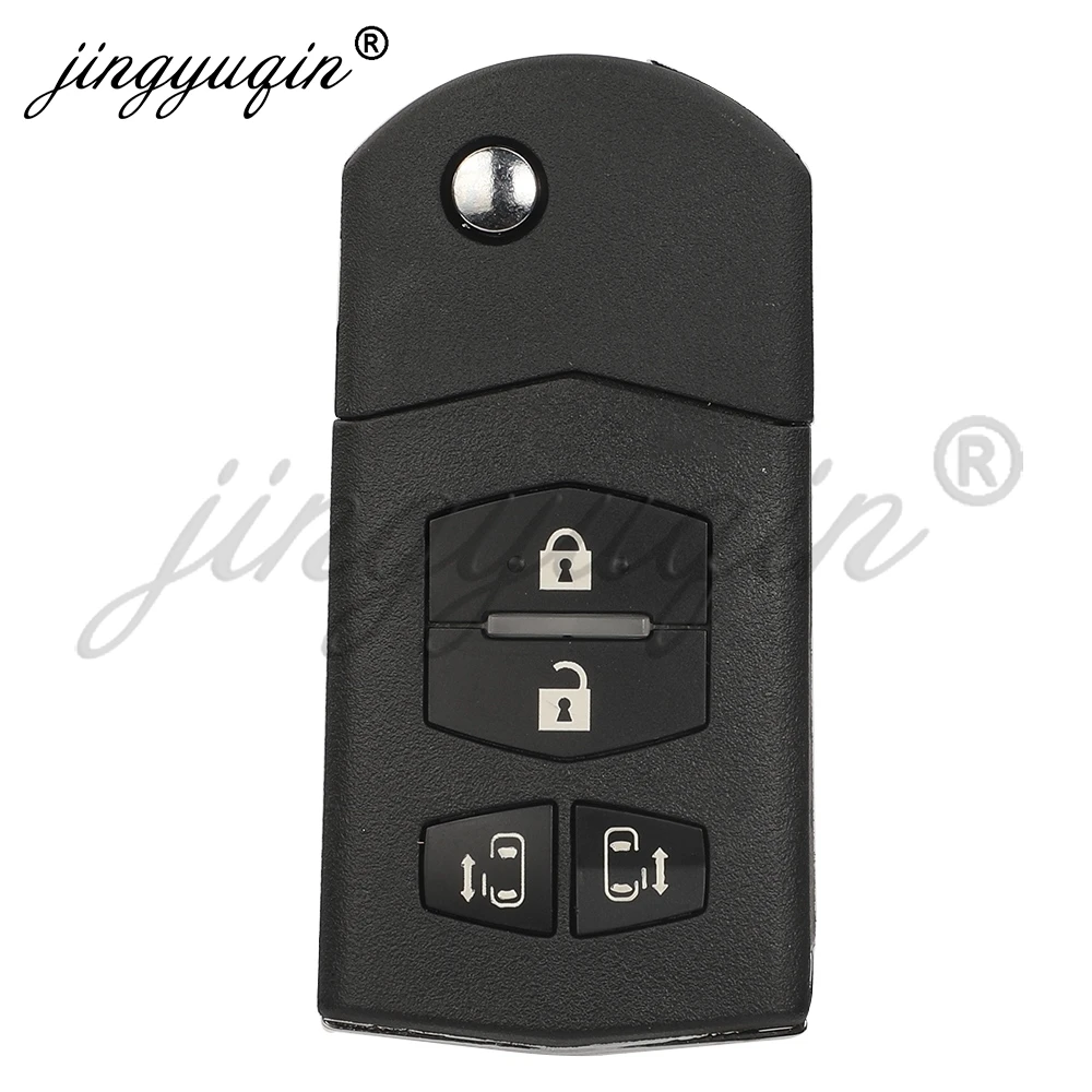 

Корпус Выкидного Ключа Jingyuqin С 4 Кнопками Для Mazda 2 3 5 6 M5 M6 CX-5 CX-6 2004+ Из ABS-пластика И Металла