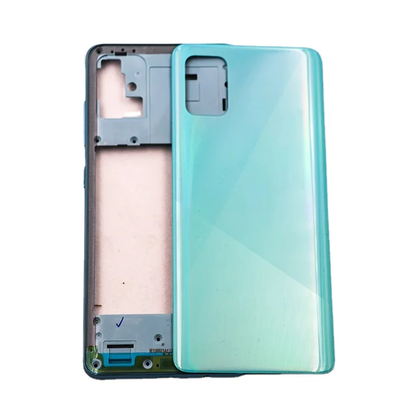 Samsung Galaxy A51 A515 A515F A515FN Пластиковая Задняя Крышка Чехол Для Аккумулятора Рамка С