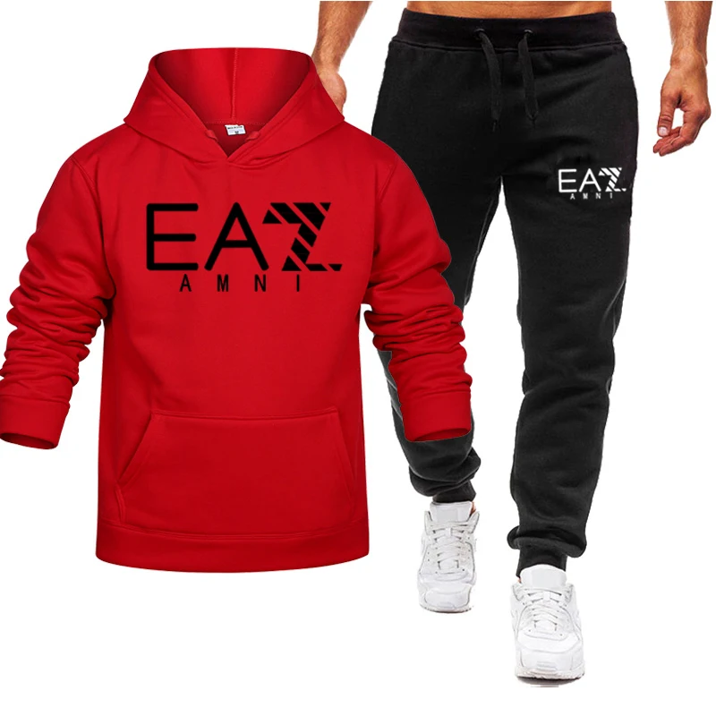 

Autumn Winter New Sportswear 2 Piece Set Hoodie+Pants Men Women 10 Colors Loose Casual Tracksuit Men's Clothing Couple Outfit