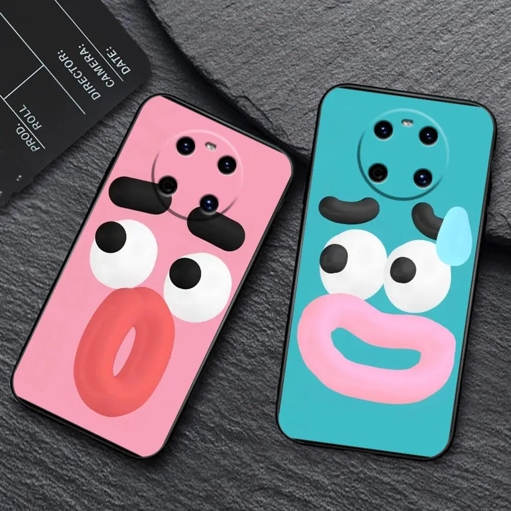 Phone Case For HUAWEI P50 P40 P30 P20 P10 P9 P8 Plus MATE 30 20 20X 10 9 8 Pro Lite Case Funda Coque Shell Funny Expression Face