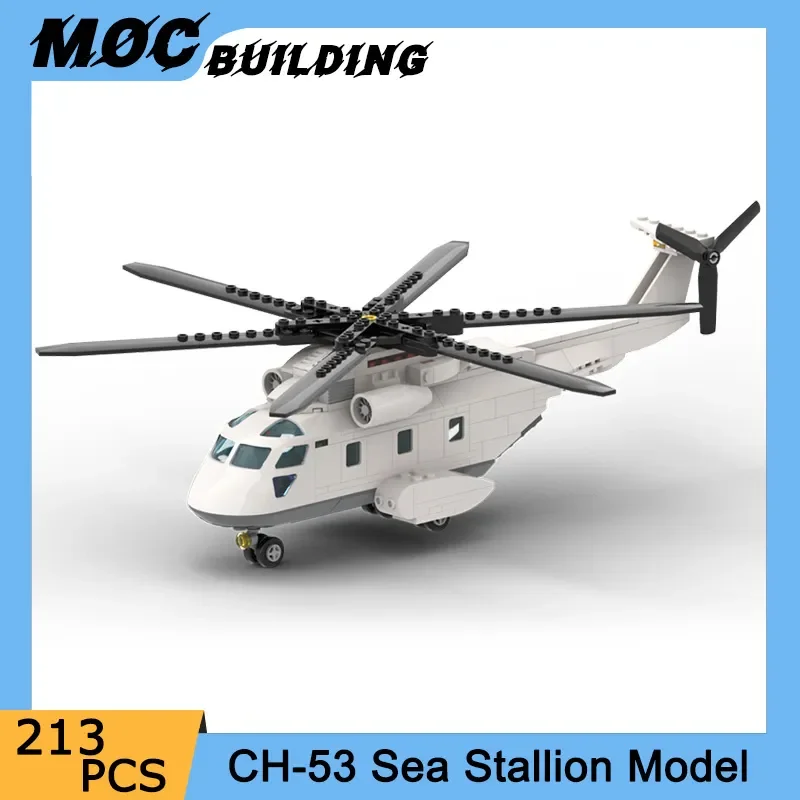 

DIY Military Series CH-53 Sea Stallion Heavy-lift Transport Helicopter Building Block Marine Corps Aircraft Model Bricks Toys