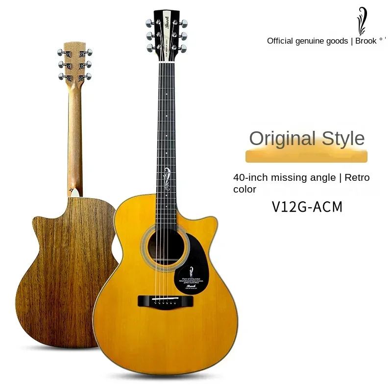 Брук V12 гитара S25 Брок шпон электрическая коробка музыкант возраст 41 дюйм 36