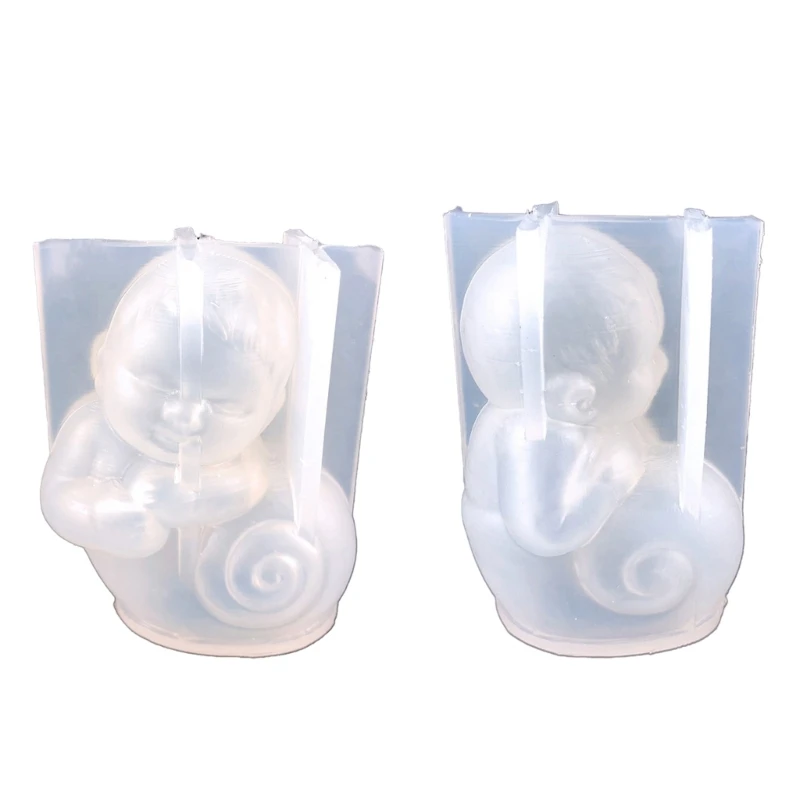 

Snail Boy Silicone Mold Snail Scented Candle Mold for Wax Making