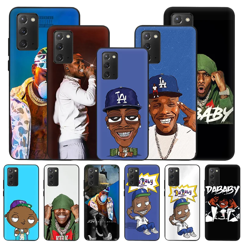 Мягкий черный Чехол DaBaby Baby для телефона Samsung M21, M11, M30S, M31S, M01, M51, M32, M42, M62, M12, A01, A10E, A02S, A03S, A80, A90, A7, A9, чехол