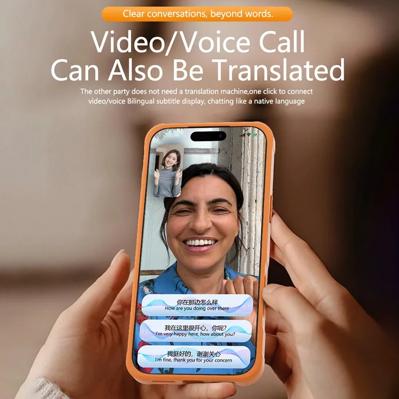 Фото Чехол для смартфона iPhone с функцией перевода видео/голосовых вызовов, защитный чехол для телефона с функцией перевода фото, AI-перевод, интеллектуальный чехол для телефона №4