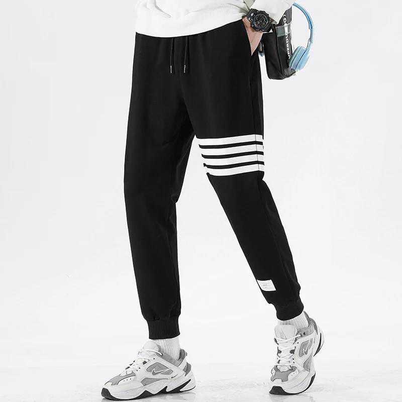 Брюки-карго мужские хлопковые повседневные модные спортивные штаны для бега в