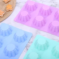 6 cup silicone mold muffin cupcake baking pan non stick dishwasher microwave safe silicone baking mold cake mound 3d diy molds