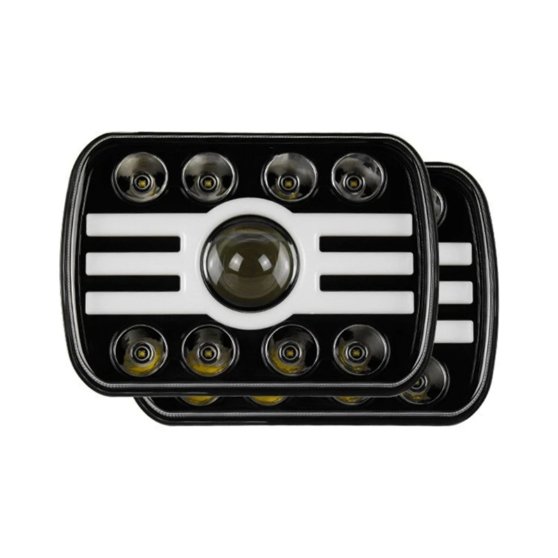LED DC9-60V 7 Inch Square Front Headlight Modification Assembly For Jeep Wrangler