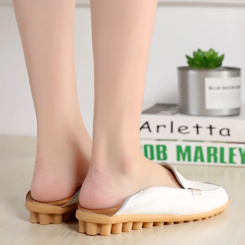 Кожаные лоферы женская обувь на плоской подошве Женская Большая