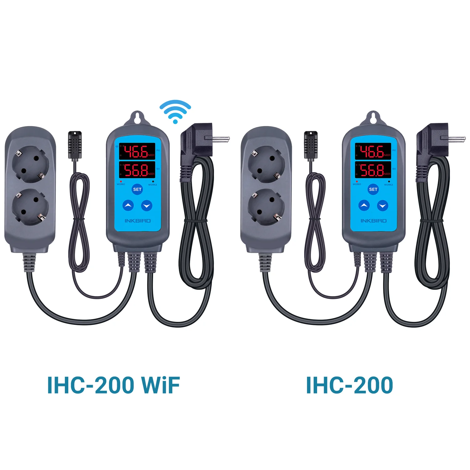 INKBIRD IHC-200 WiFi EU розетка цифровая двойная предварительно проводной контроллер