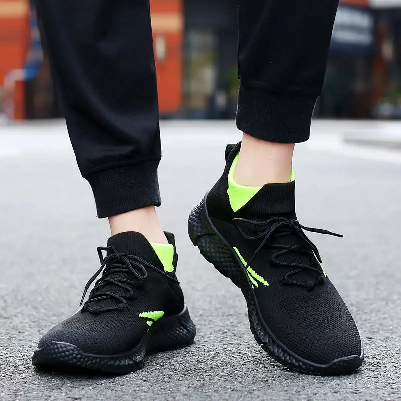 

Training Exercise Men's Breathable Sneakers Tenis Sport Shoes Man Black Running Shoes Luxury Brand Men's Sports Shoes Tennis