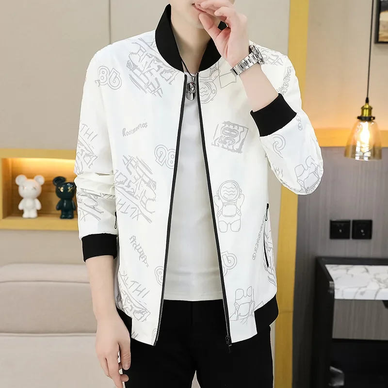 Модная бейсбольная куртка в американском стиле для мужчин весенне-осенний