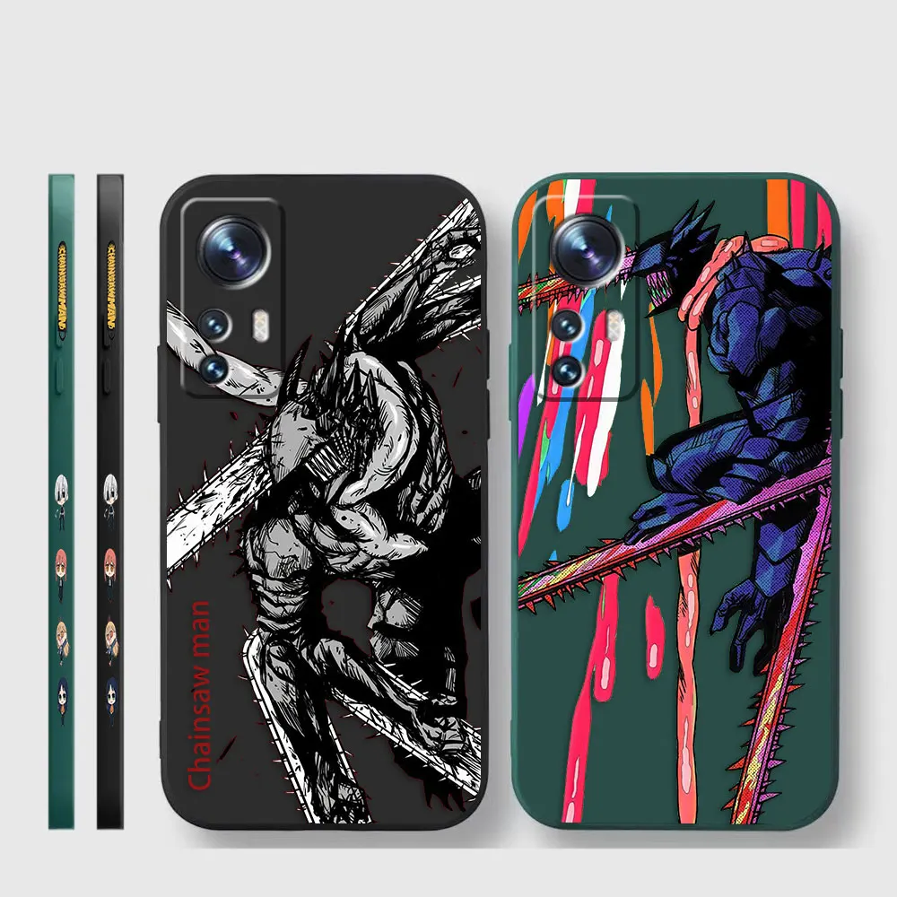 Phone Case For Xiaomi 13 12 12T 12S 11 11T 10 10S 9 8 Pro Ultra Lite Colour Case Cover Funda Cqoue Shell Capa DENJI Chainsaw Man