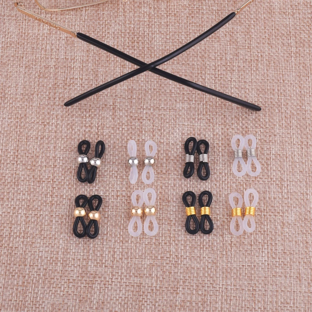 Цепочка для очков ручной работы нескользящий мягкий резиновый шнурок с двумя