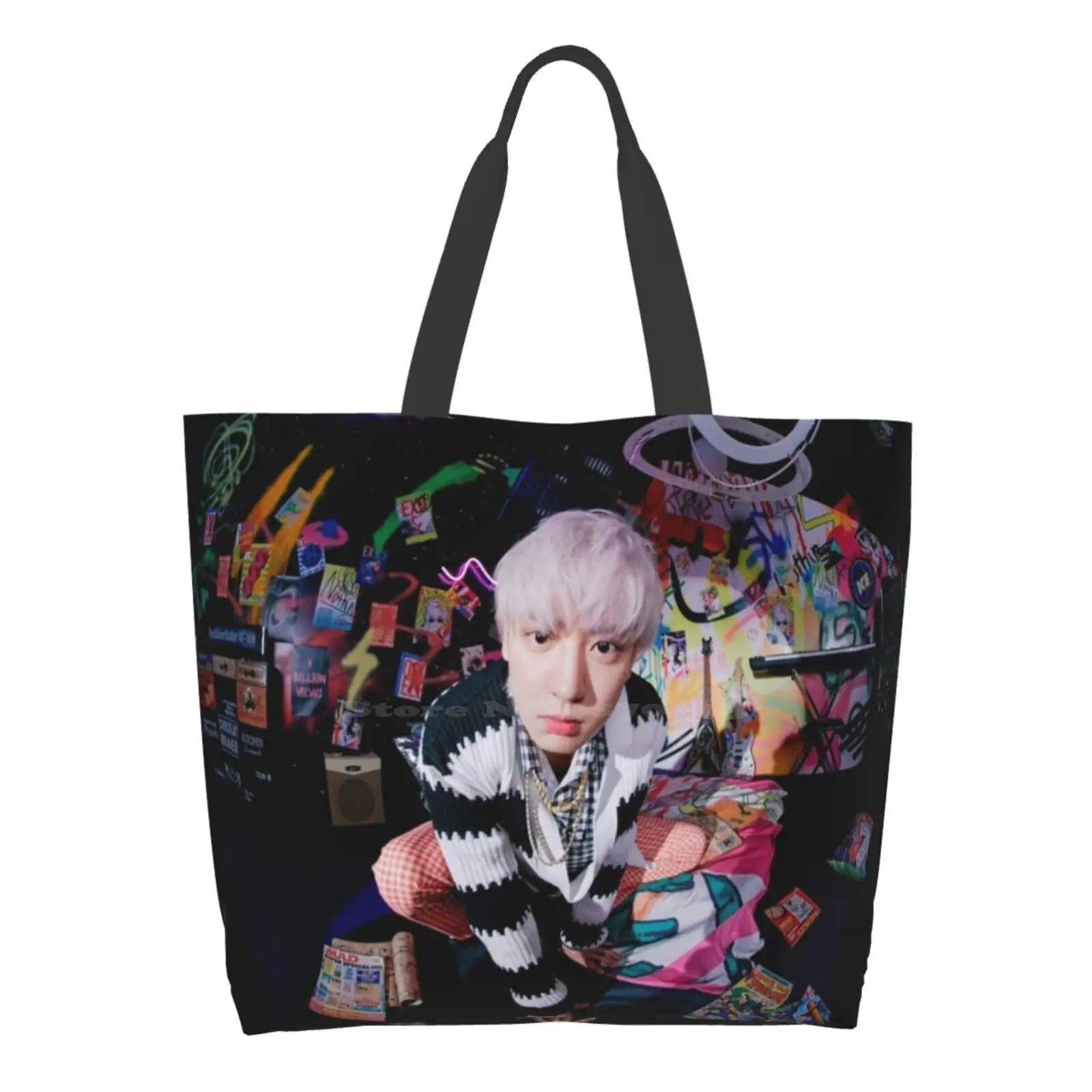 

Chanyeol Sc [ 1 Billion Views ] Reusable Household Tote Bags Storage Bags Exo Sc Chanyeol 1 Billion Views 1 Billion Views